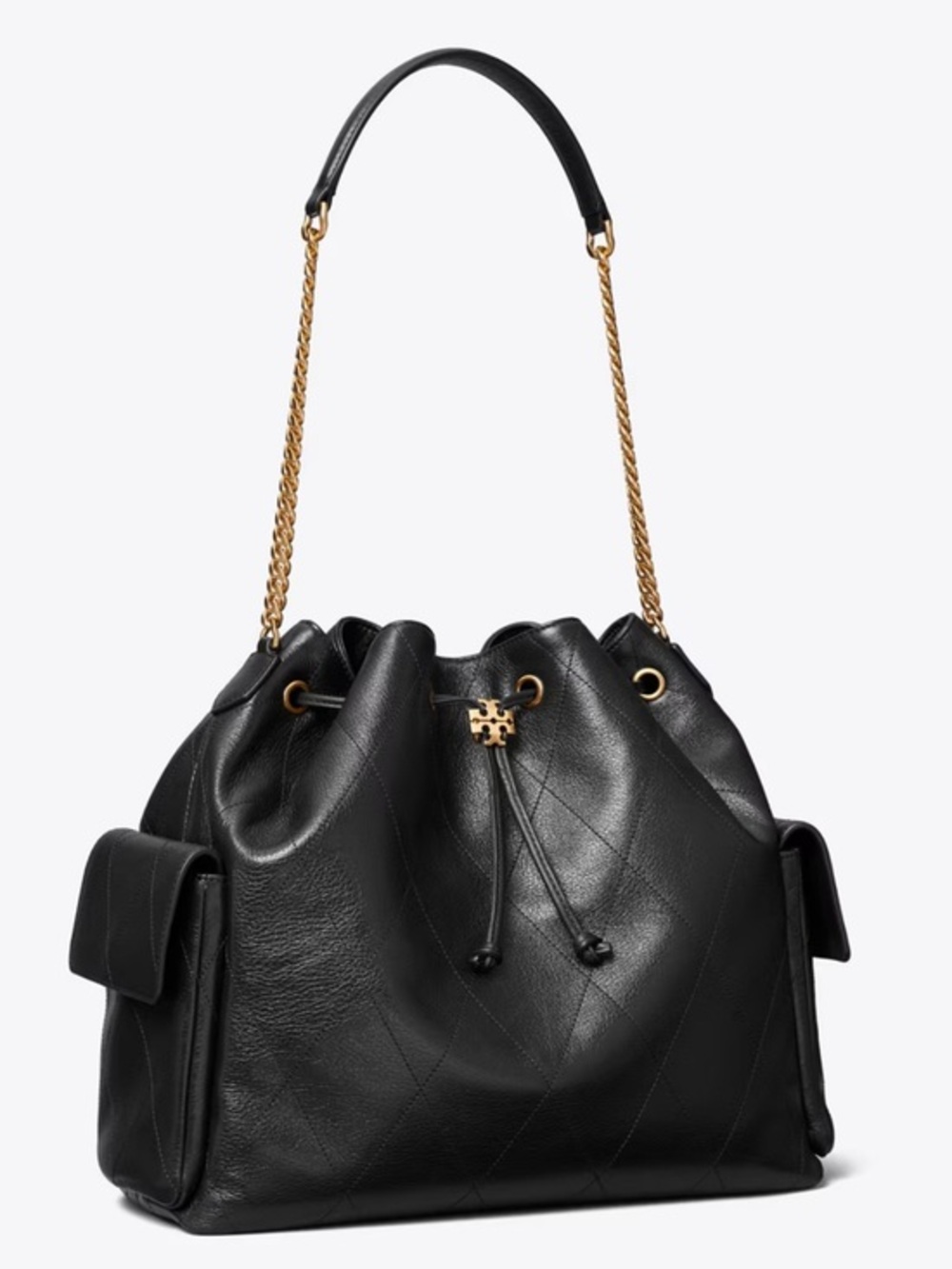 Tory Burch LARGE CHARLIE QUILTED DRAWSTRING SHOULDER BAG